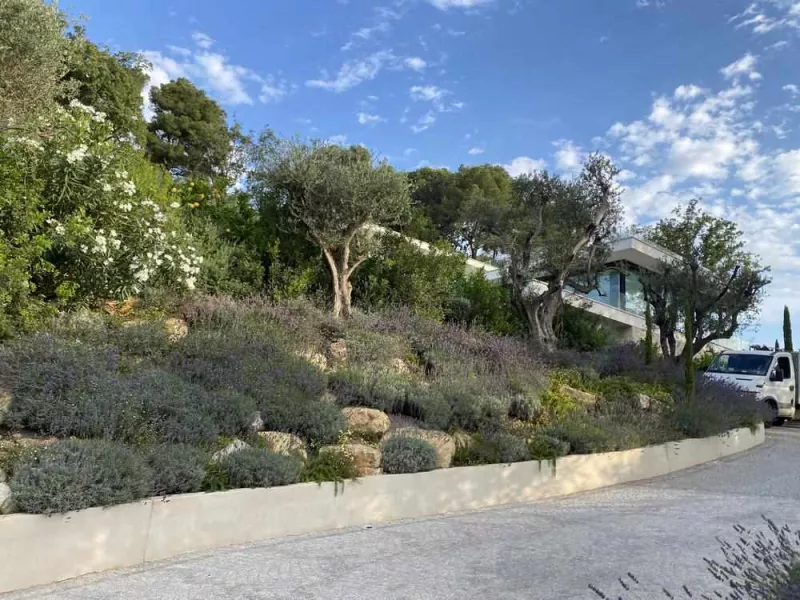 Création de jardin, Mougins, MANZONE