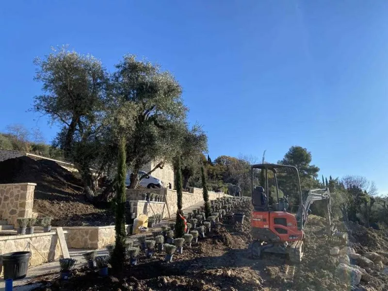 Création de jardin, Mougins, MANZONE